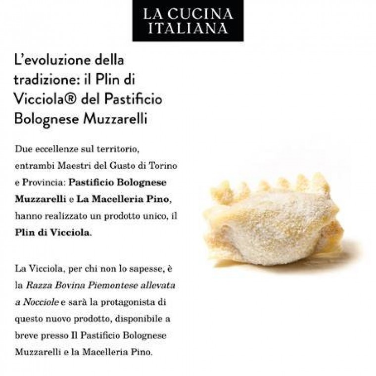 I Plin di Vicciola ®. Nuova collaborazione tra lo storico Pastificio Bolognese Muzzarelli e il creatore della carne di Vicciola®, Pino Puglisi 