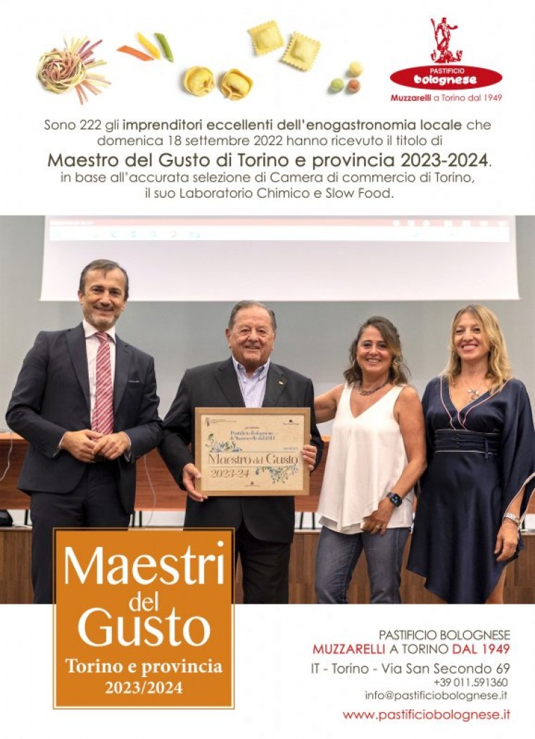 Maestro del Gusto di Torino e provincia 2023-2024.