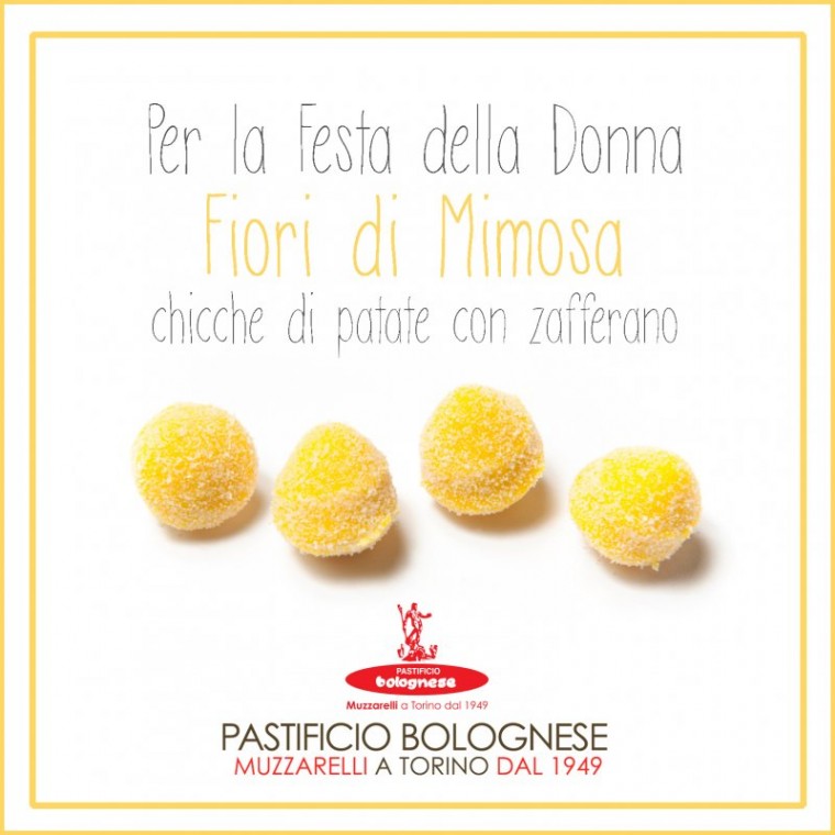 Per la Festa della Donna vi proponiamo i Fiori di mimosa, chicche di patate allo zafferano.