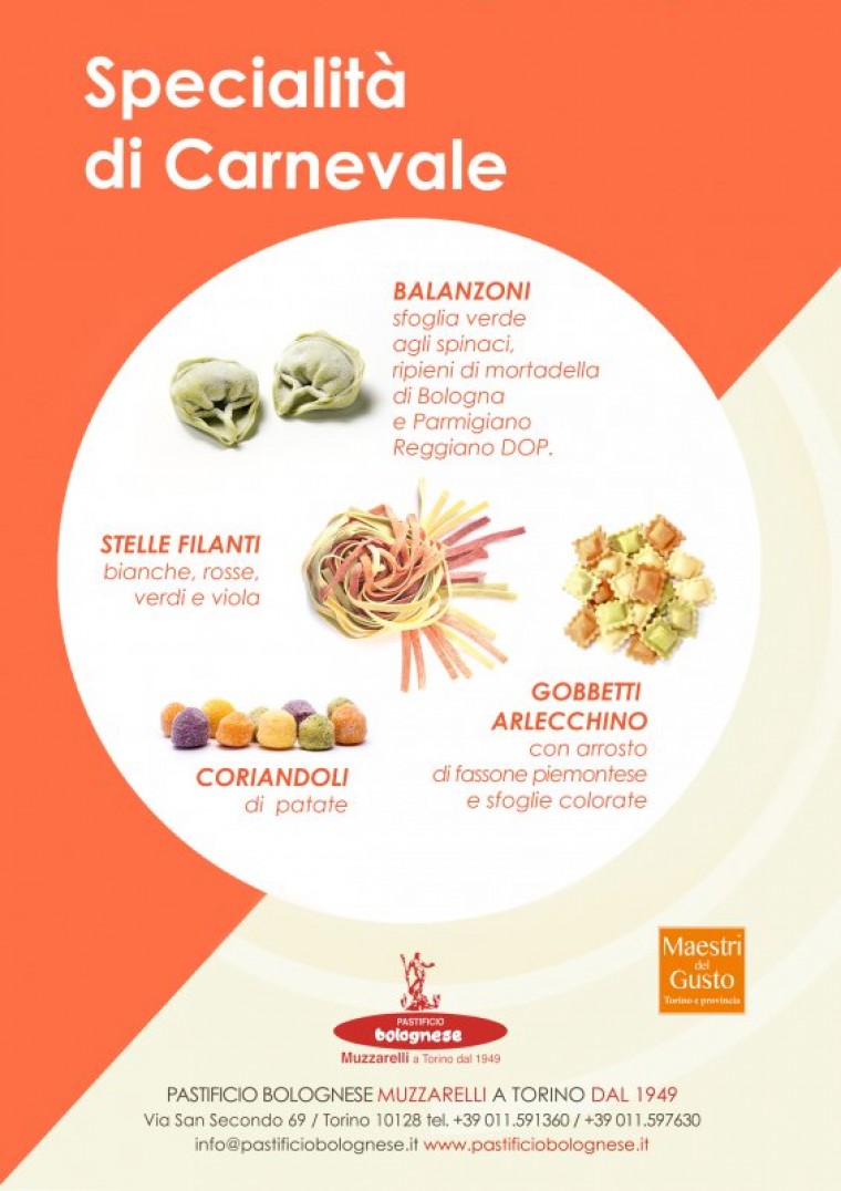 Carnevale 2023. Specialità pasta fresca