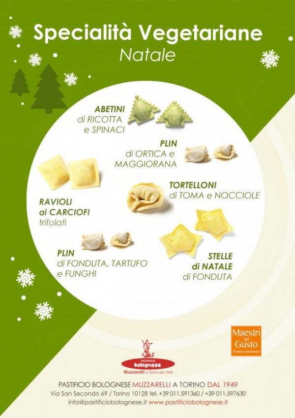 Paste fresche vegetariane Natale 2023