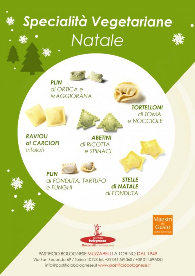 Natale 2024. Specialità paste fresche vegetariane