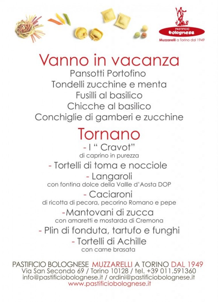 Le paste fresche seguono la stagionalità ecco quelle che tornano in produzione e quelle che vanno in vacanza!