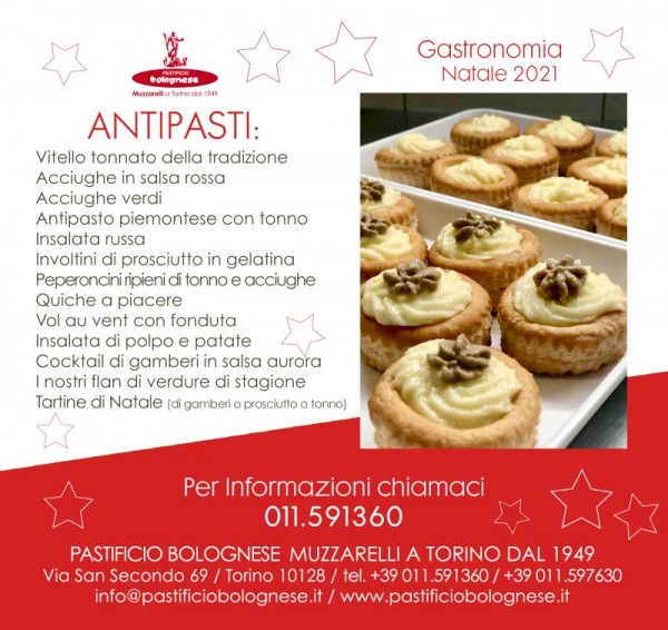 La gastronomia di Natale del Pastificio Bolognese: antipasti