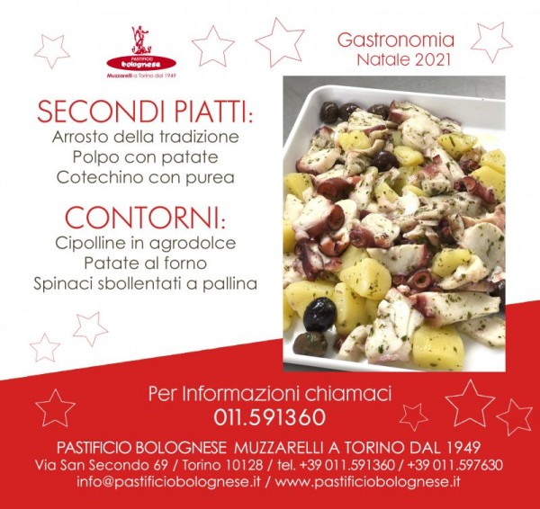 La gastronomia di Natale del Pastificio Bolognese: secondi piatti e contorni