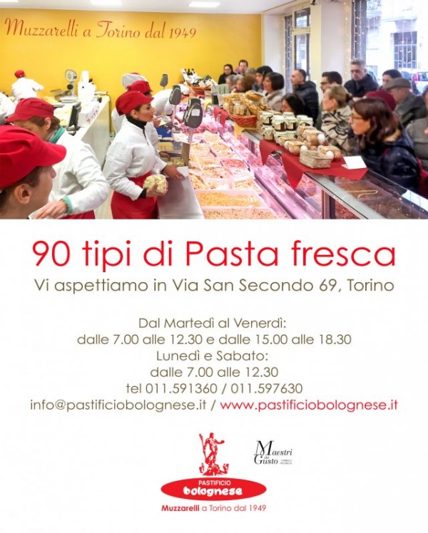 TRA I CINQUE MIGLIORI PASTIFICI DI TORINO per Dissapore.com - Pastificio Bolognese, Muzzarelli dal 1949, un gran fornitore di pasta fresca. 